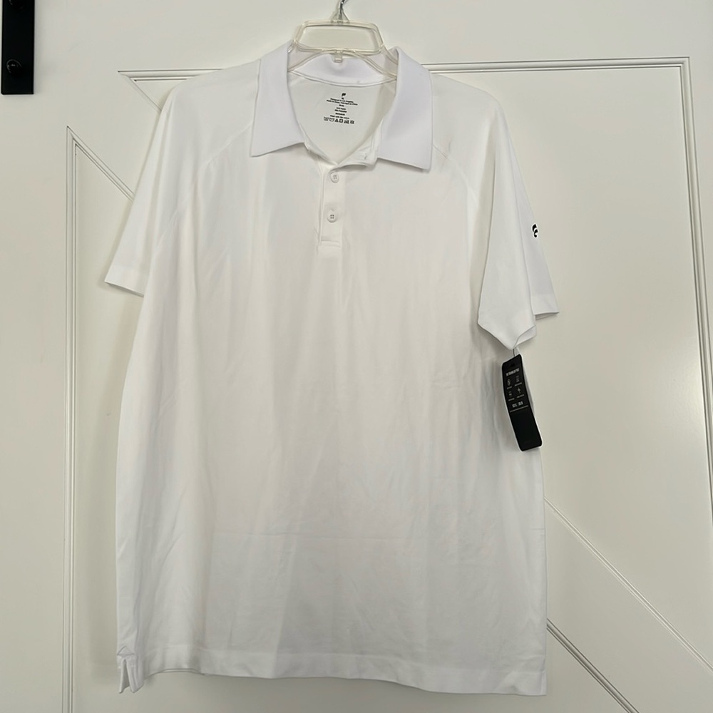 NWT Fabletics Training Day Polo, White, XL
